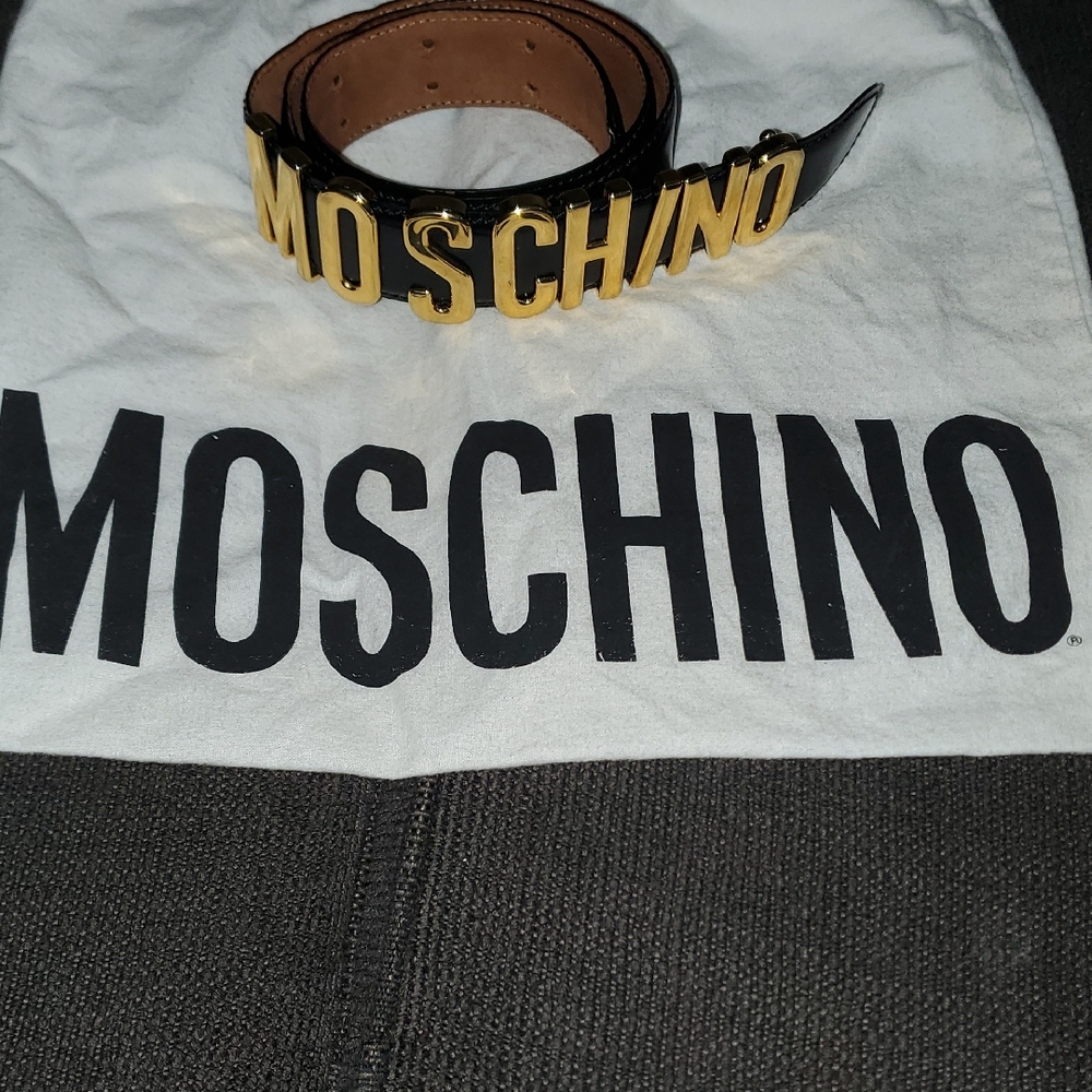 Moschino Black Band with Gold Accents